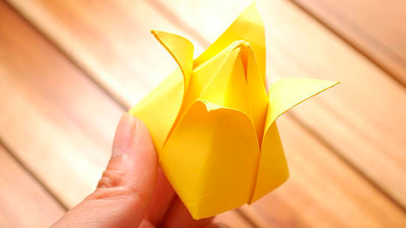 Оригами «Роза» из бумаги