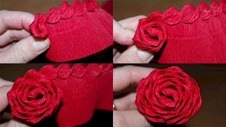 Как сделать цветы из гофрированной бумаги своими руками поэтапно фото