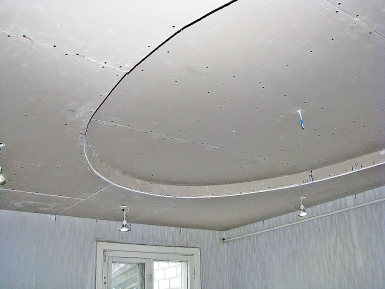 Потолок из гипсокартона на кухне: как сделать одноуровневый потолок