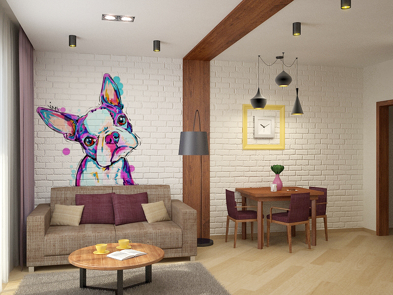 Декор стен своими руками краской в квартире (40 фото)