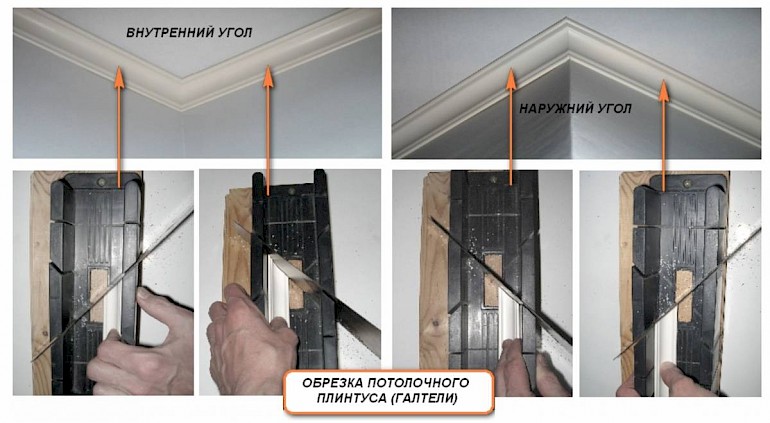 Угол на потолочном плинтусе: как сделать своими руками в домашних .