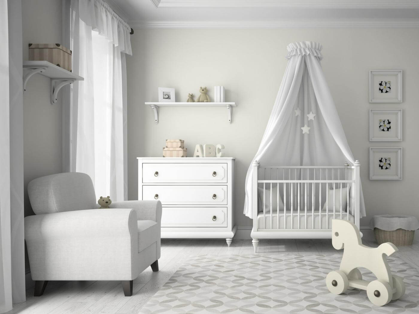 Дизайн детской комнаты для мальчика младенца (42 фото)